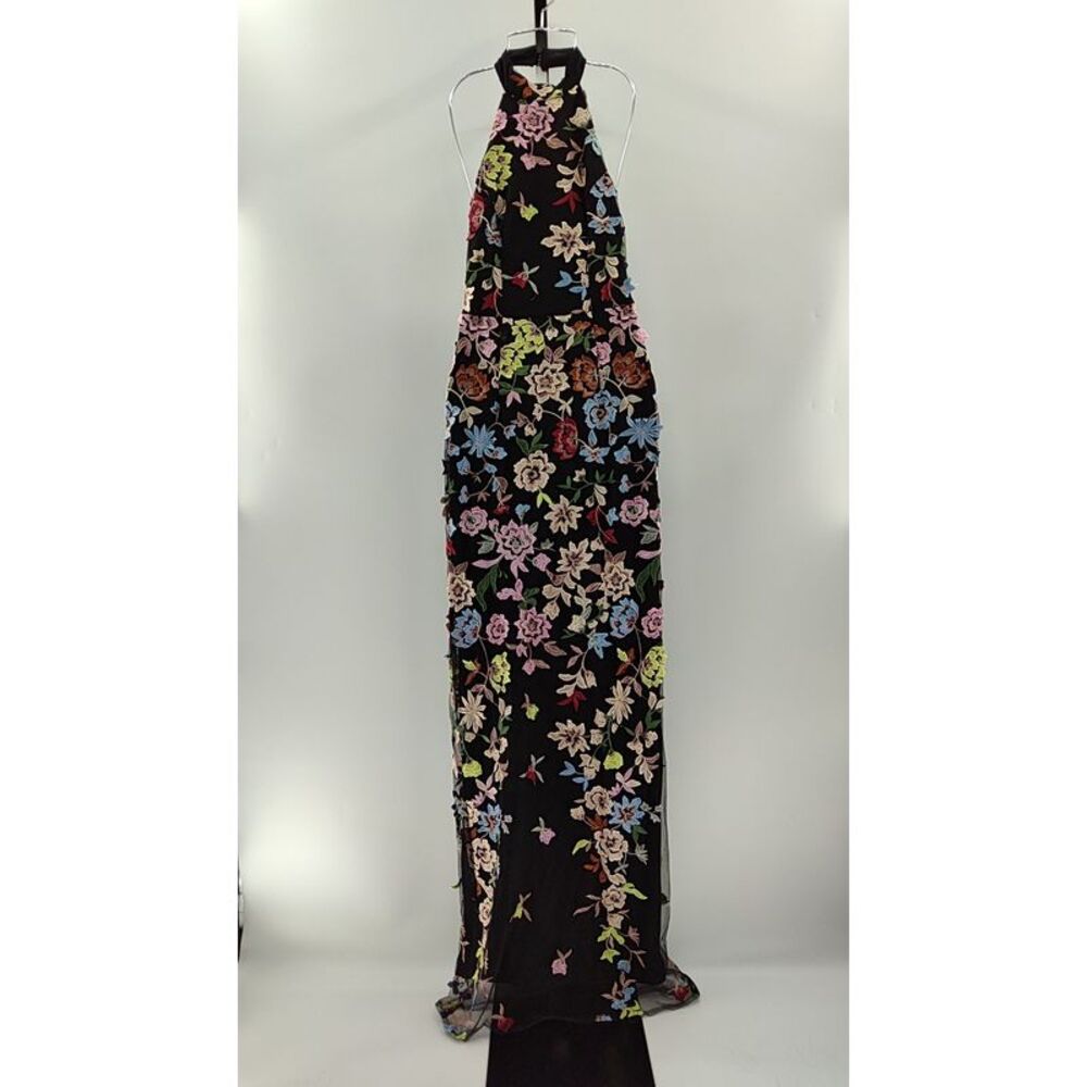 Lulu's Black Floral Halter Maxi Dress - Picture 2 of 3